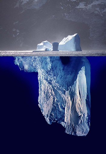 Our minds operate much like an iceberg.